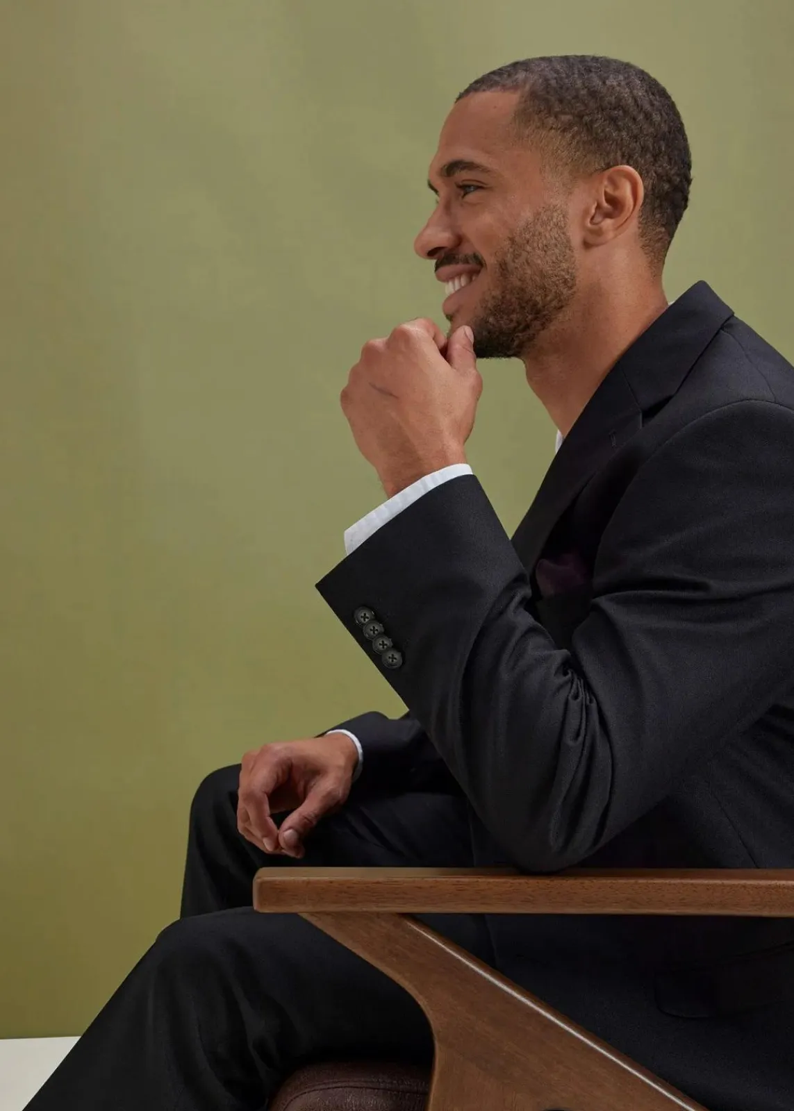 bonprix Große Größen|Anzüge & Sakkos|Anzug mit Weste und Krawatte (4-tlg. Set), Regular Fit schwarz