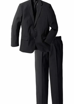 bonprix Anzüge & Sakkos|Große Größen|Anzug (2-tlg. Set), Regular Fit schwarz