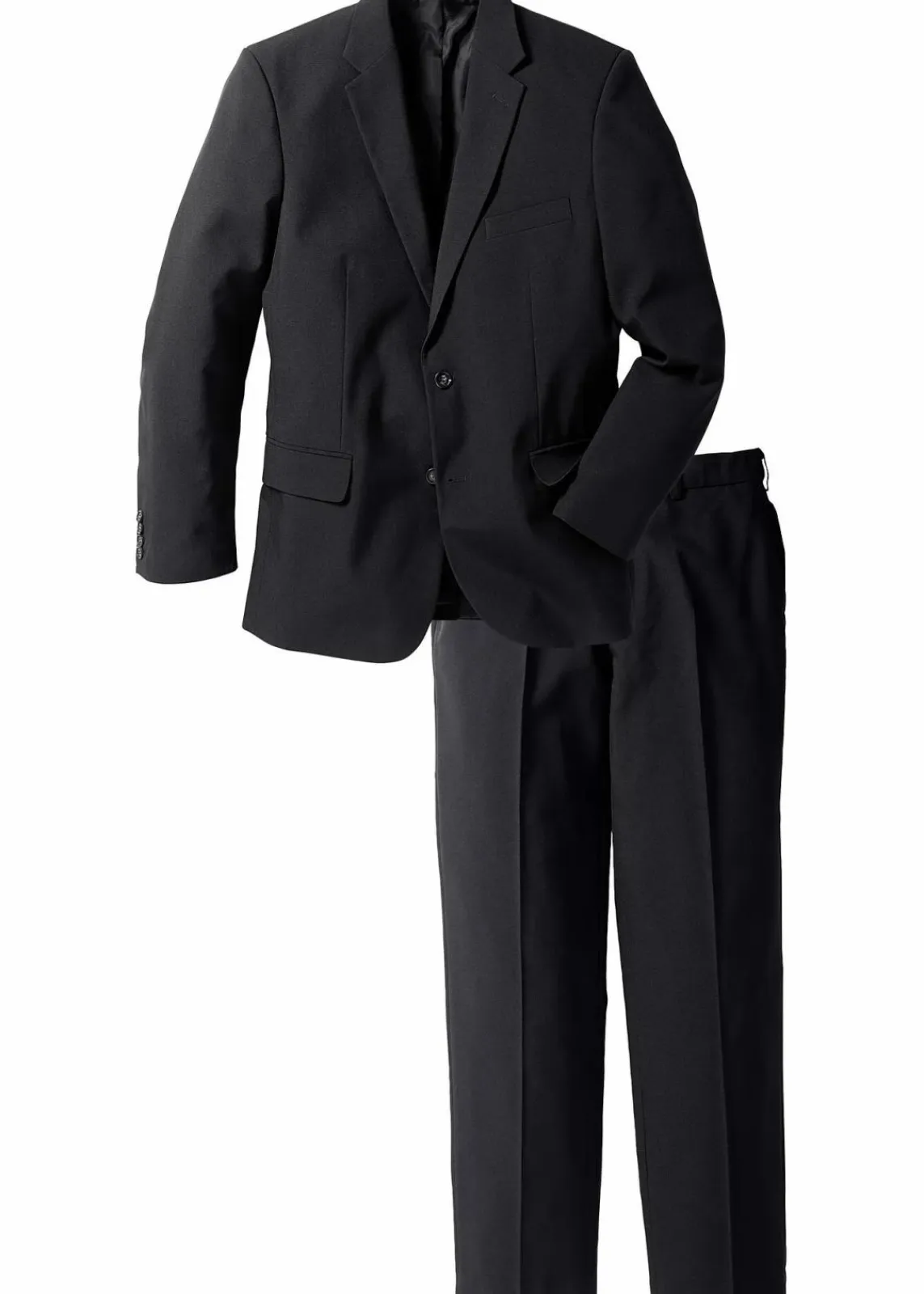 bonprix Anzüge & Sakkos|Große Größen|Anzug (2-tlg. Set), Regular Fit schwarz