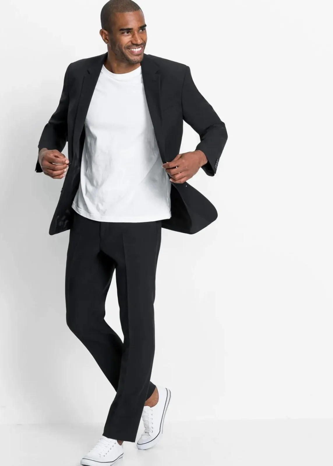 bonprix Anzüge & Sakkos|Große Größen|Anzug (2-tlg. Set), Regular Fit schwarz