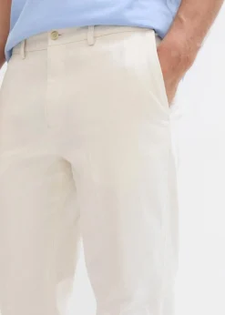 bonprix Große Größen|Anzüge & Sakkos|Anzugshose aus luftigem Leinen-Mix, Regular Fit natur