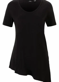 Asymetrisches Longshirt aus Baumwoll-Viskose-Mischung|bonprix Outlet