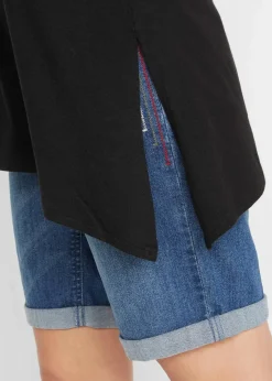 Asymetrisches Longshirt aus Baumwoll-Viskose-Mischung|bonprix Outlet