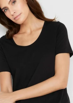 Asymetrisches Longshirt aus Baumwoll-Viskose-Mischung|bonprix Outlet