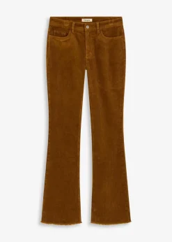 bonprix Hosen|Ausgestellte Cordhose cognac braun