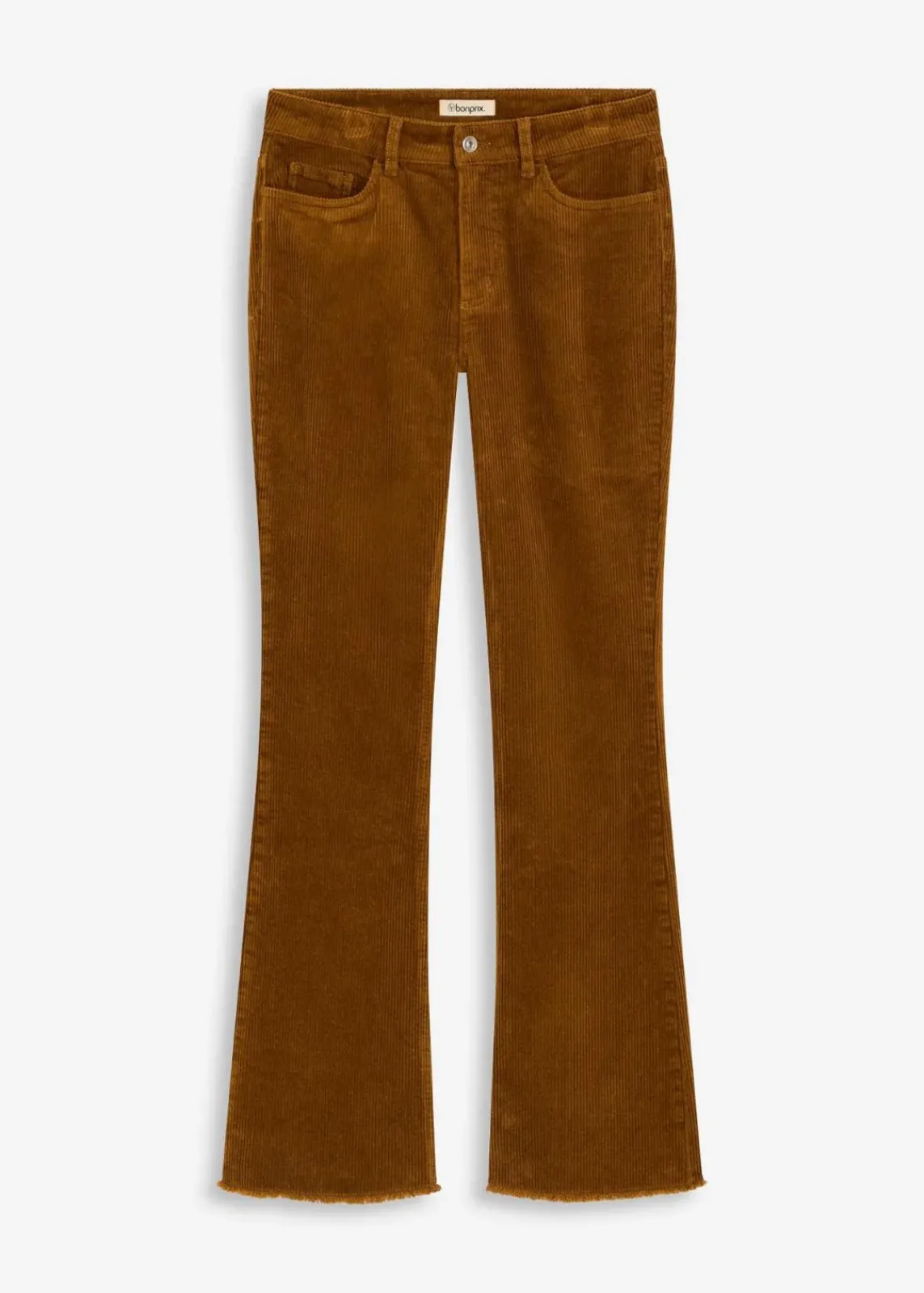 bonprix Hosen|Ausgestellte Cordhose cognac braun
