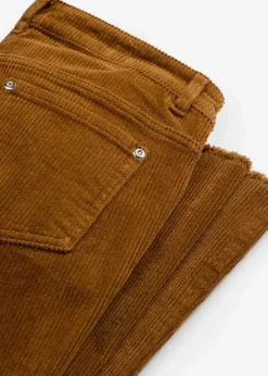 bonprix Hosen|Ausgestellte Cordhose cognac braun