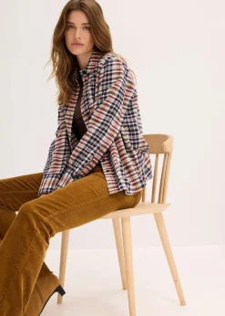 bonprix Hosen|Ausgestellte Cordhose cognac braun