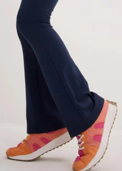 bonprix Mädchen 9-16 Jahre·Hosen & Leggings|Ausgestellte Jerseyhose mit angerauter Innenseite dunkelblau