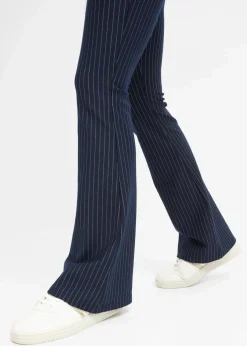 Ausgestellte Schlupfhose mit Nadelstreifen|bonprix Discount