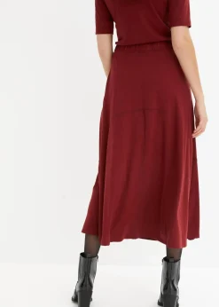 bonprix Bekleidung·Sportbekleidung|Röcke|ausgestellter Jersey-Rock rubinrot