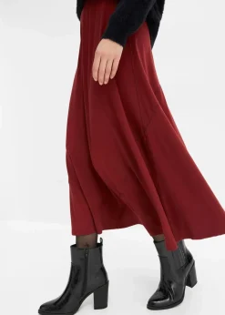 bonprix Bekleidung·Sportbekleidung|Röcke|ausgestellter Jersey-Rock rubinrot