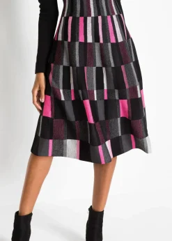 Ausgestelltes Jacquard-Strickkleid|bonprix New