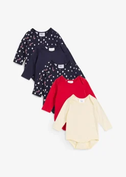 Baby Langarmbody aus reiner Bio-Baumwolle (5er Pack)|bonprix