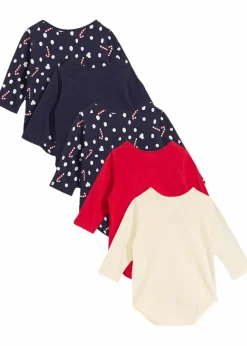 Baby Langarmbody aus reiner Bio-Baumwolle (5er Pack)|bonprix