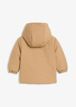 bonprix Jacken & Outdoor|Shirts & Pullover|Baby Wendejacke mit Kapuze mattcamel