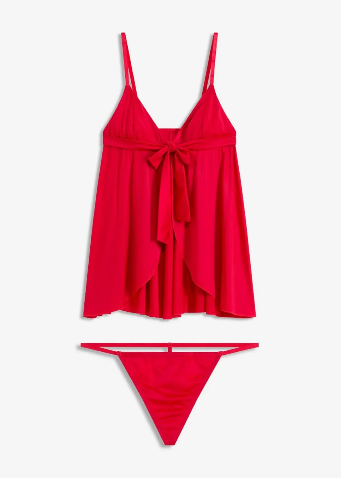 bonprix Wäsche·Erotikwäsche|Wäsche·Nachtwäsche|Babydoll + Höschen (2-tlg.Set) tiefrot