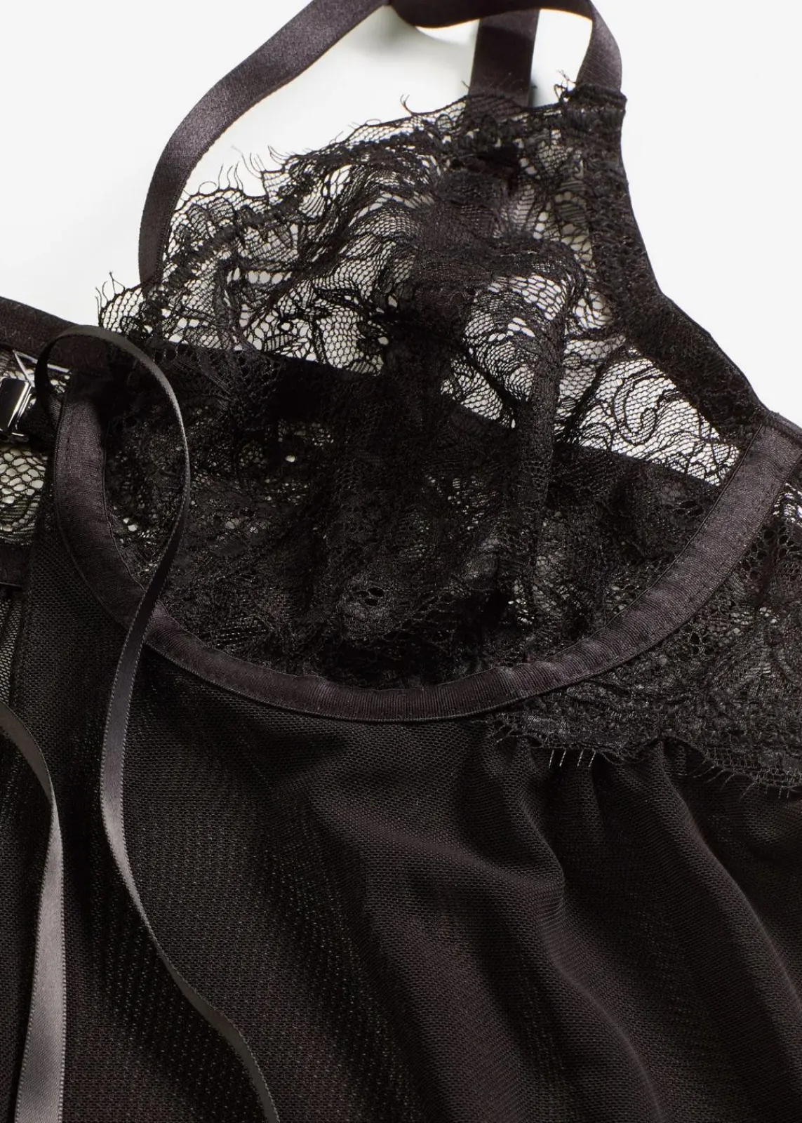 bonprix Große Cups D-H|Nachtwäsche|Babydoll + String (2-tlg.Set) schwarz