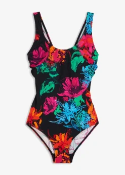 bonprix Nachhaltigere Materialien|Badeanzüge|Badeanzug schwarz floral