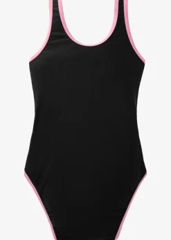 bonprix Jungen|Mädchen|Badeanzug schwarz/rosa