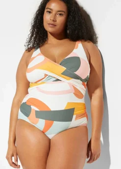 Badeanzug in Wickel-Optik|bonprix New