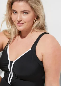 Badeanzug mit Paspel|bonprix Clearance