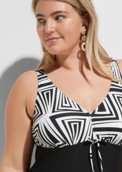 Badeanzug mit V-Ausschnitt|bonprix Discount