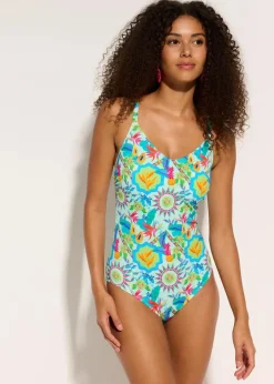 Badeanzug mit V-Ausschnitt|bonprix