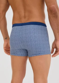 bonprix Strandmode|Badehosen|Badehose (2er Pack) Herren dunkelblau graphisch