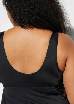 bonprix Nachhaltigere Materialien|Badekleider|Badekleid mit breiten Trägern schwarz graphisch