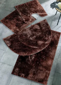bonprix Badematten|Badematte mit glänzender Oberfläche braun