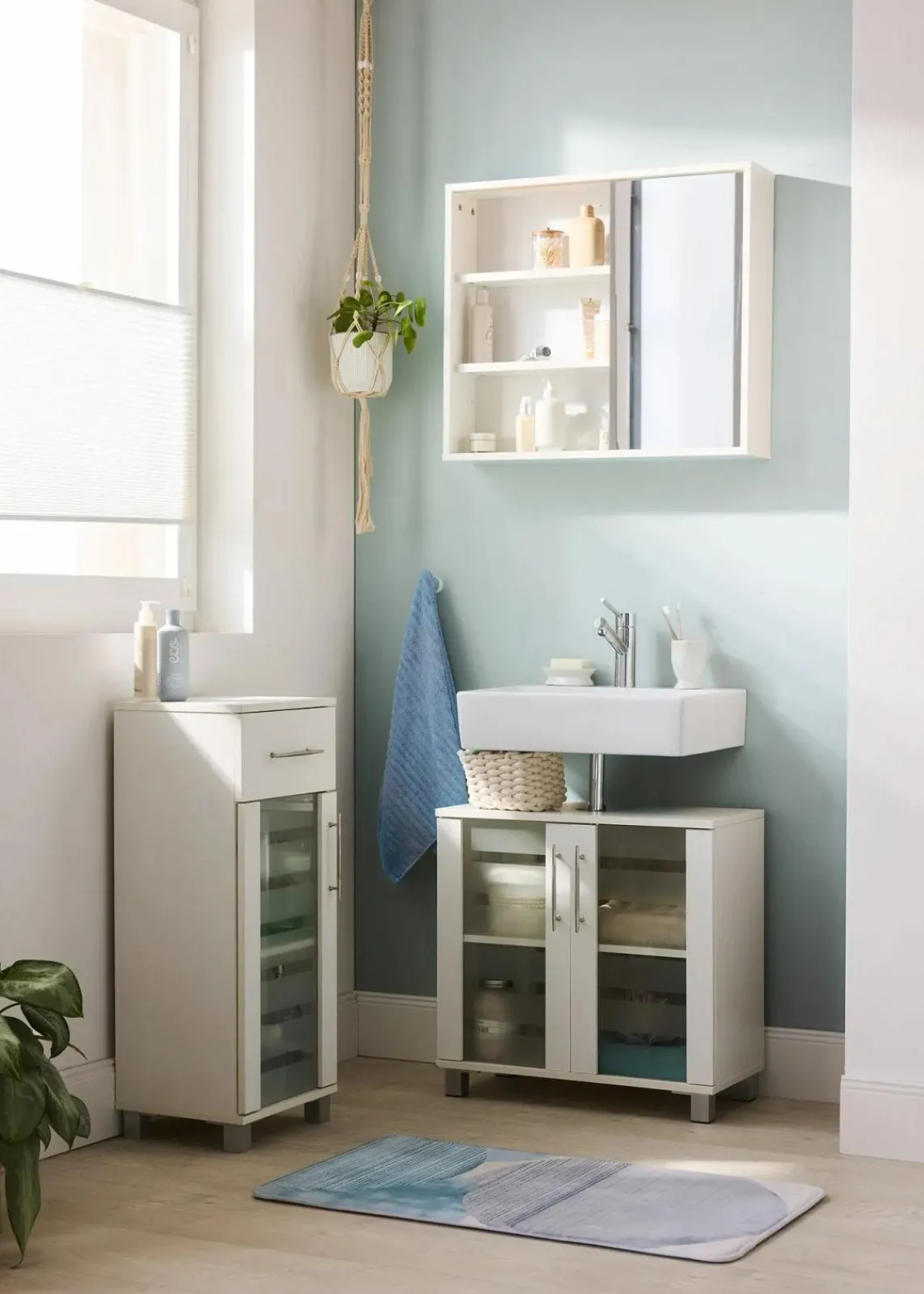 bonprix Badematten|Badematte mit Memory Schaum blau