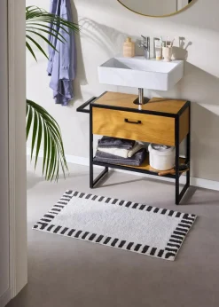 bonprix Badematten|Badematte mit minimalistischem Design schwarz sonstige