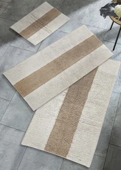 bonprix Badematten|Badematte mit Streifen- Design natur/hellbraun sonstige