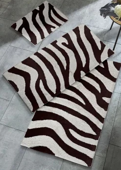 bonprix Badematten|Badematte mit Zebra- Muster schwarz zebra