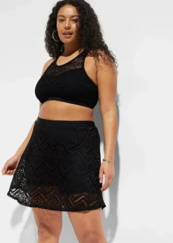 bonprix Mix & Match|Bikinis|Baderock aus Spitze schwarz