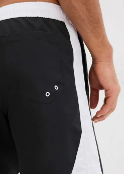 bonprix Große Größen|Badehosen|Badeshorts Herren schwarz/weiß