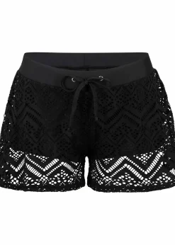 bonprix Nachhaltigere Materialien|Mix & Match|Badeshorts mit Spitze schwarz