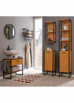 bonprix Regale|Badezimmer Wandregal natur/schwarz