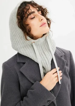 bonprix Schals & Tücher|Schuhe & Accessoires In Spezialgrößen·Tücher & Ponchos|Balaclava hellgrau meliert
