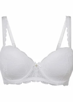 bonprix Wäsche·Dessous|Wäsche·Große Cups D-H|Balconette BH mit abnehmbaren Trägern weiß