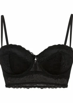 bonprix Große Cups D-H|Nachhaltigere Materialien|Balconette-BH aus Spitze schwarz
