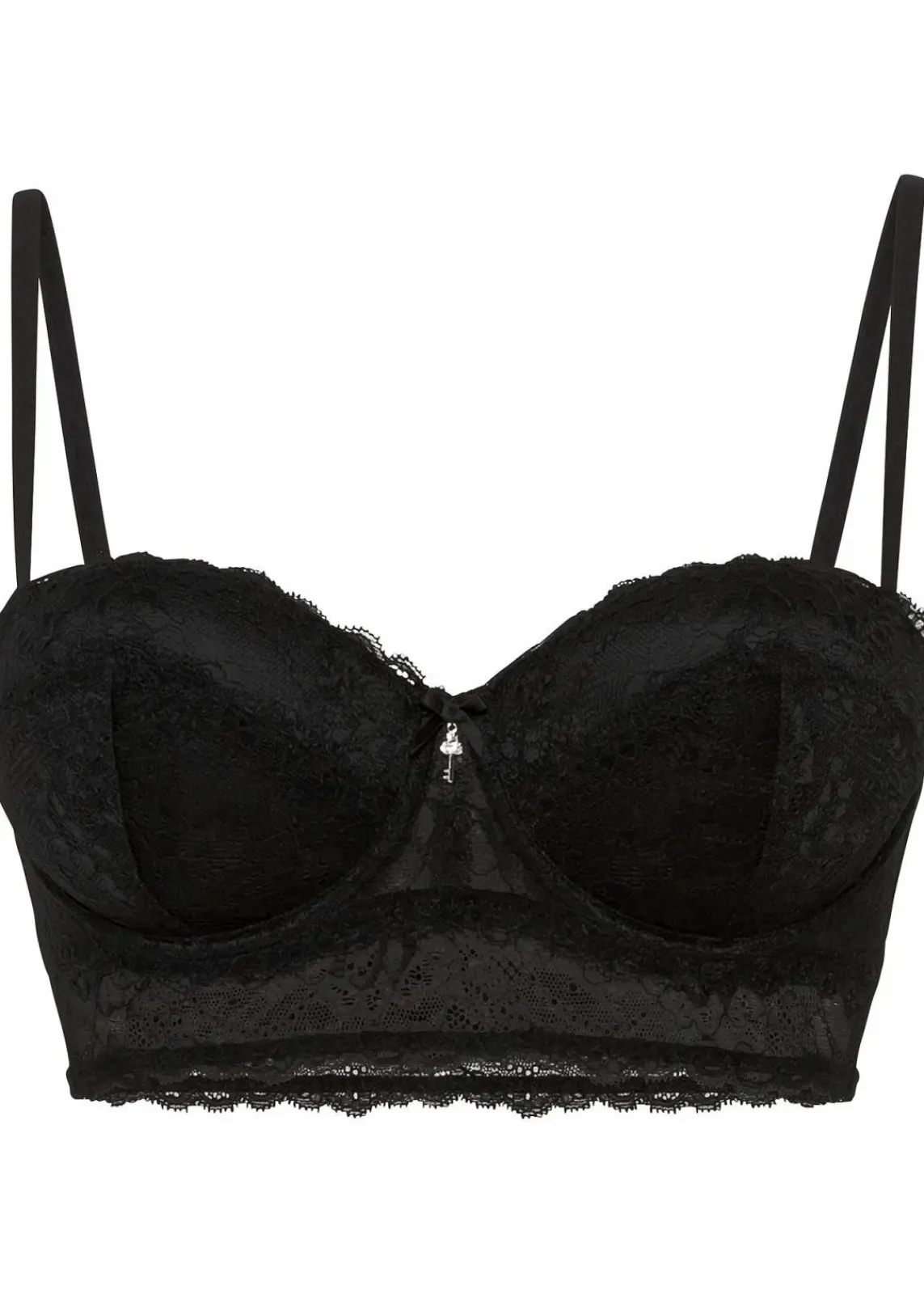 bonprix Große Cups D-H|Nachhaltigere Materialien|Balconette-BH aus Spitze schwarz