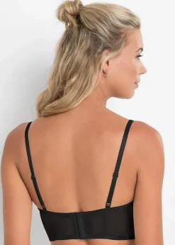 bonprix Große Cups D-H|Nachhaltigere Materialien|Balconette-BH aus Spitze schwarz