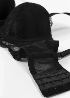 bonprix Große Cups D-H|Nachhaltigere Materialien|Balconette-BH aus Spitze schwarz