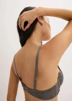 bonprix Große Cups D-H|Bhs|Balconette-BH aus Spitze granitgrau