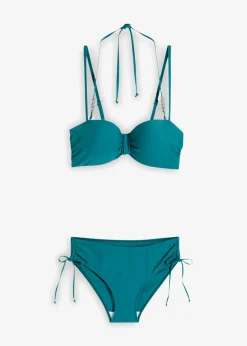bonprix Nachhaltigere Materialien|Bademode·Bikinis|Balconette-Bikini (2-tlg. Set) mit extra Neckholder Träger petrol