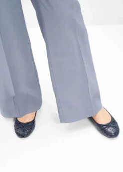 bonprix Sommerschuhe|Schuhe & Accessoires In Spezialgrößen·Schuhe In Übergröße|Ballerinas in bequemer Weite blau