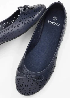 bonprix Sommerschuhe|Schuhe & Accessoires In Spezialgrößen·Schuhe In Übergröße|Ballerinas in bequemer Weite blau