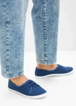 bonprix Sommerschuhe|Ballerinas mit dekorativer Schnürung dunkelblau